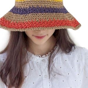 Crochet Straw Hat NWTsun Hat Bucket One Hat